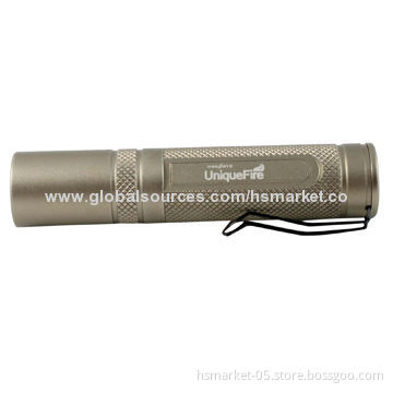 Promotional flashlight with Cree Q5 LED, 1xAA/1x 14500, anodized aluminum bodyNew